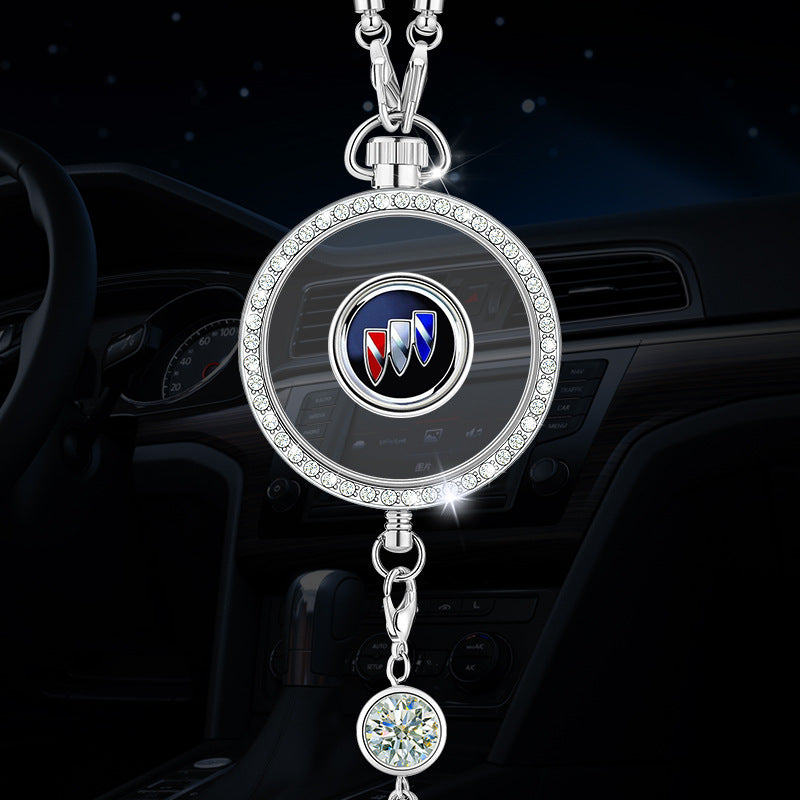 Висулка с лого за ароматерапия за кола, изработена от метал и диаманти