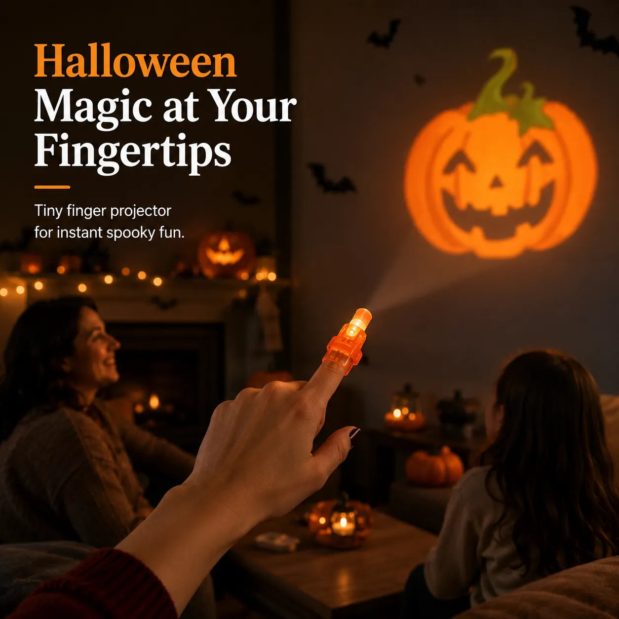 🎃36 szt. światełek projektora na palce na Halloween – miniaturowy projektor wzorów