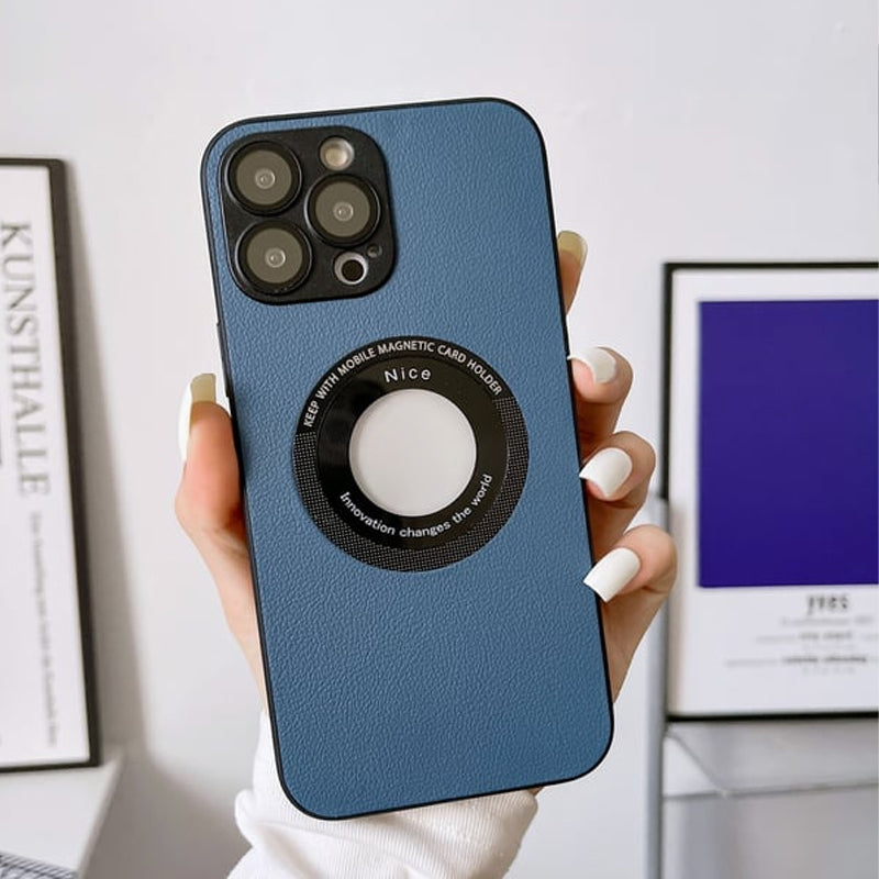 Магнитен кожен калъф за iPhone
