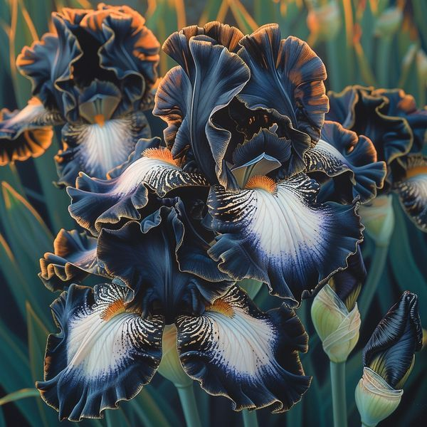 ⚜️Redek, visok bradati iris (premium sorta s koreninami)