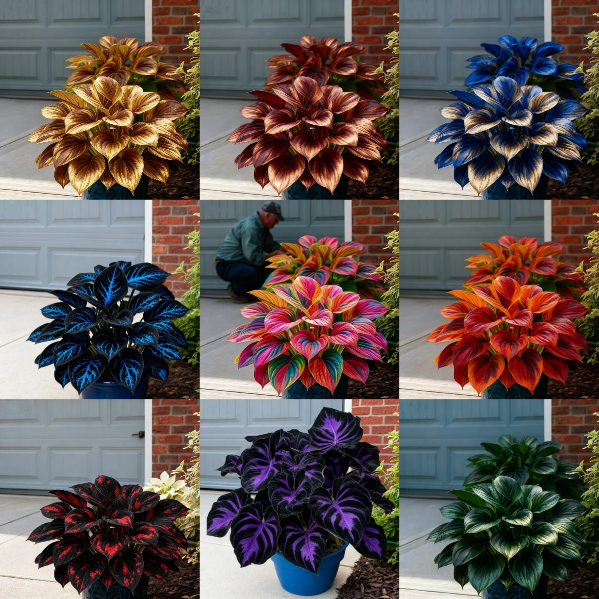 🌈🔥 Лимитирана серия хости с дъгови пламъци - рядка многоцветна листа, ексклузивно в нашия магазин 🌸