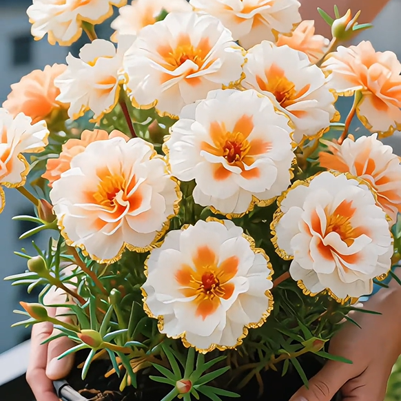 Golden Lace Portulaca🌸✨ Разкошни двойни цветове за безпроблемно лято