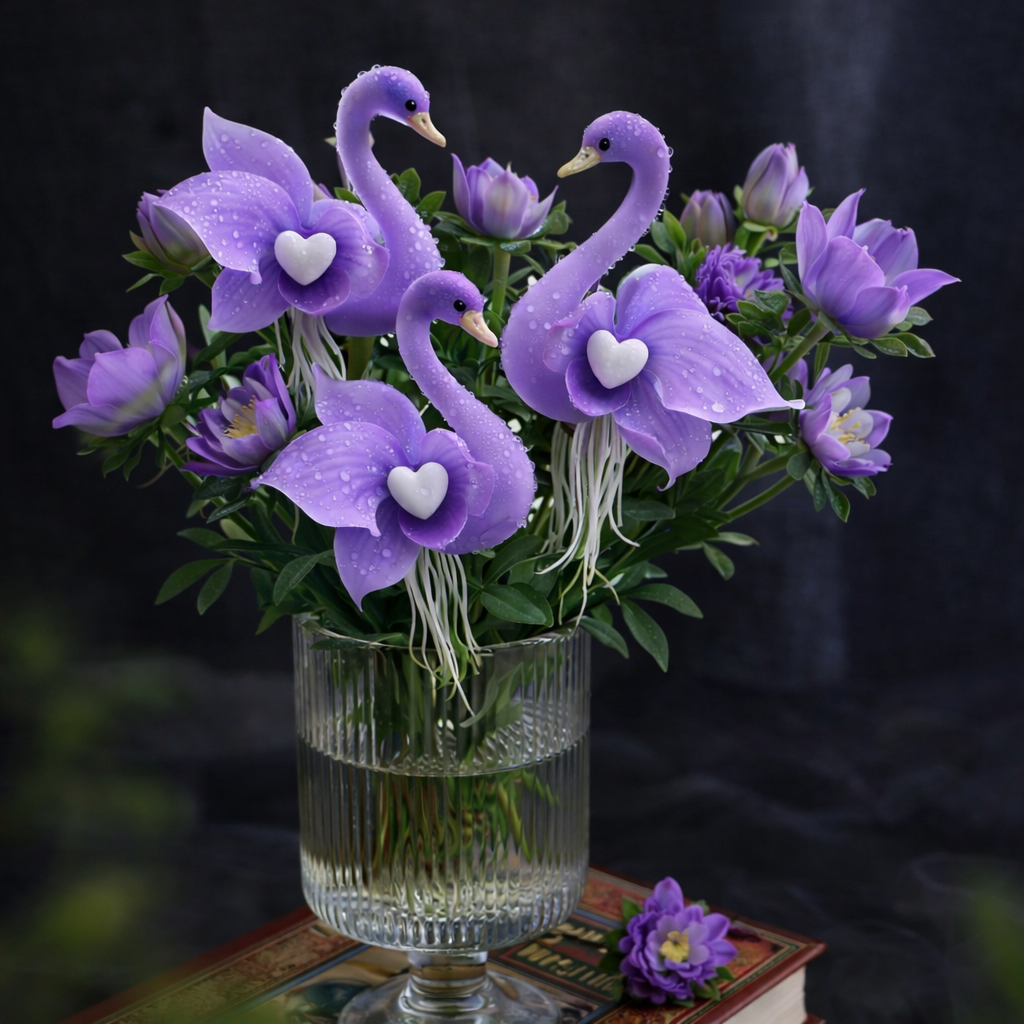 🔥 Пролетна разпродажба -50%! ✨ Очарователни цветя "Purple Swan Blossom" – уникална красота за вашата градина