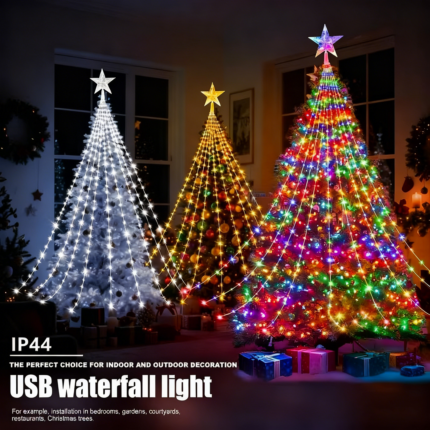 🎁Ранна празнична разпродажба 50% ОТСТЪПКА🎄Коледни лампички „Звездна каскада“