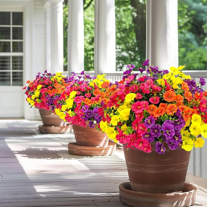 💥Подобрен материал с най-високо качество 🌸Устойчива на UV лъчи и неизбеляваща поветица (без саксия)