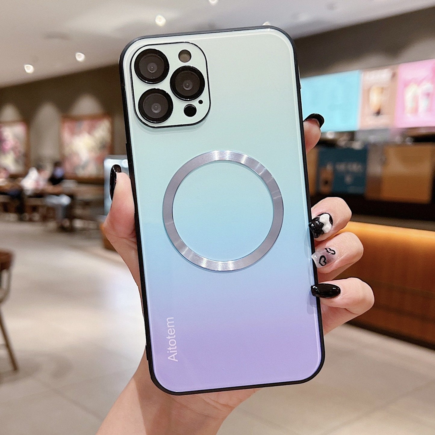 Градиентен кейс с магнит за iPhone