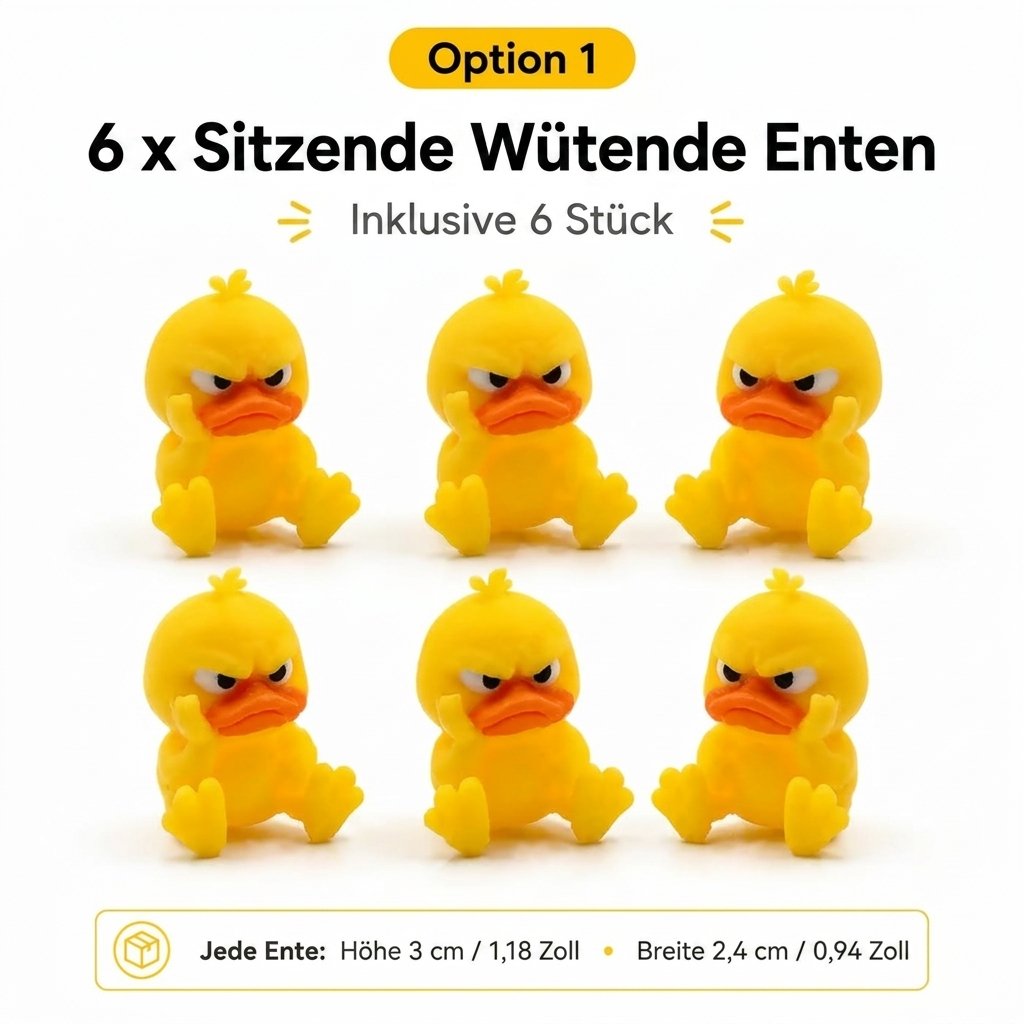 😠 Figurka Angry Duck Desk – Dodaj odrobinę zawadiackiego charakteru swojemu biurku! 🐥