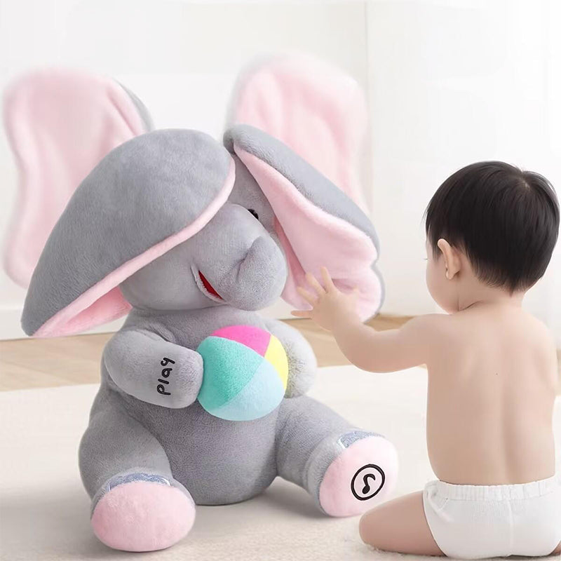 🎁🐘 Luštna plišasta igrača slonček za igranje skrivalnic