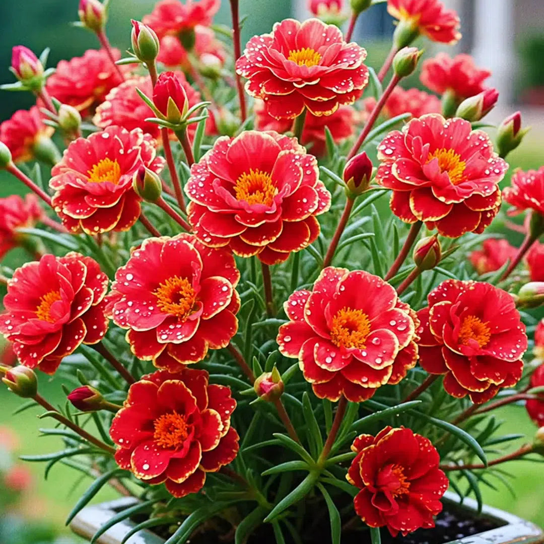 Golden Lace Portulaca🌸✨ Разкошни двойни цветове за безпроблемно лято
