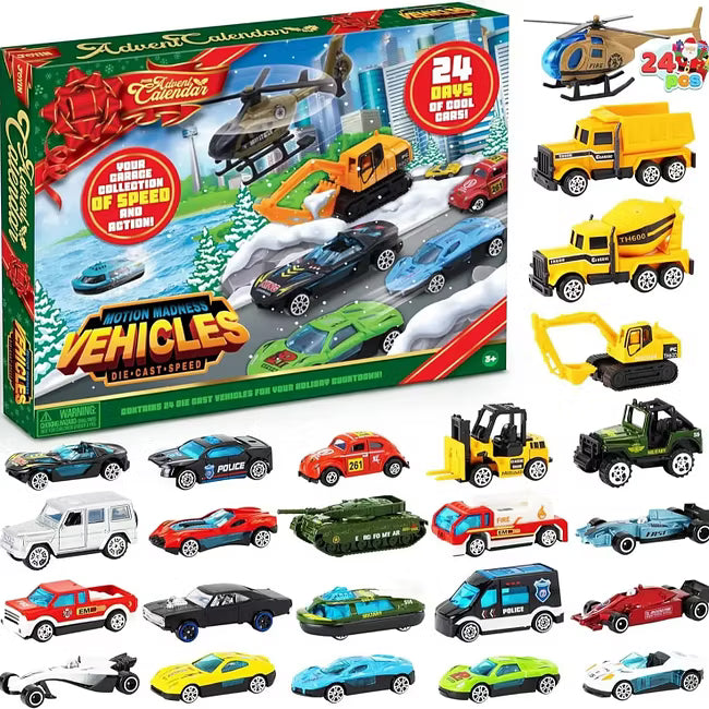 🔥Ostatni dzień 50% zniżki - 🚗🎁Kalendarz adwentowy na Boże Narodzenie 2026 | ✨24-dniowy kalendarz odliczający do świąt, zestaw samochodów odlewanych