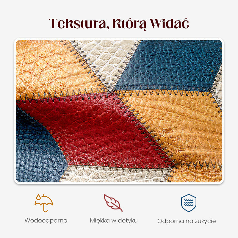 🥳 👜Modna torba typu tote z geometrycznym wzorem i dużą pojemnością