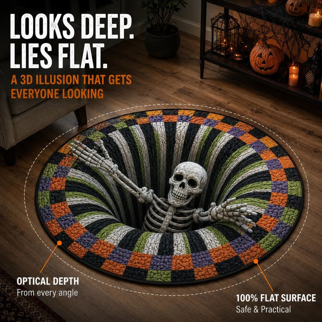 🎃👻 Dywan z iluzją optyczną 3D na Halloween | Realistyczny efekt, maksymalna atmosfera!