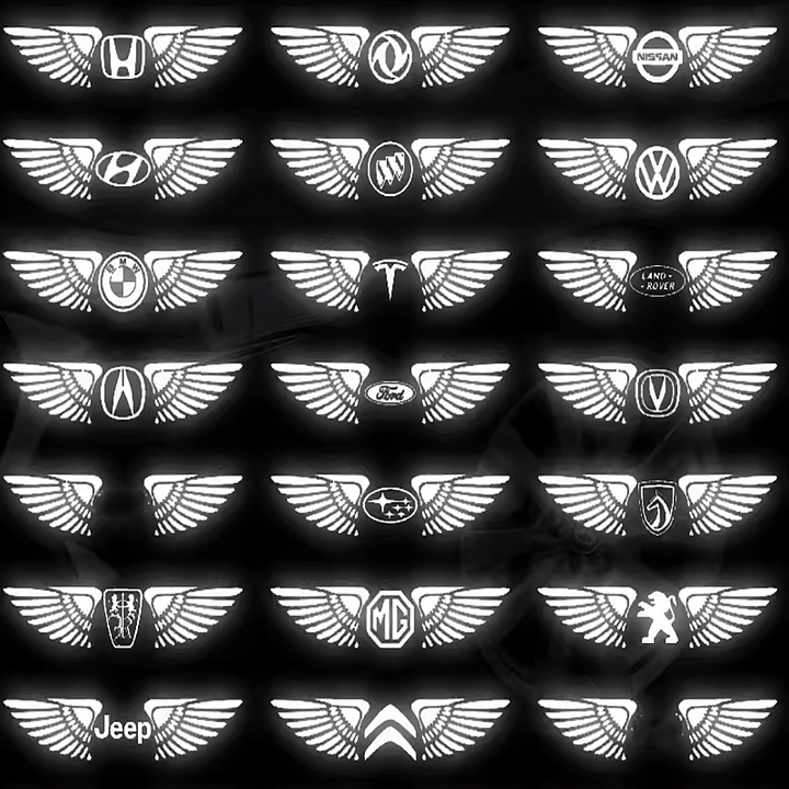 3D стикер за кола с лазерни ангелски крила ✧4 бр.✧