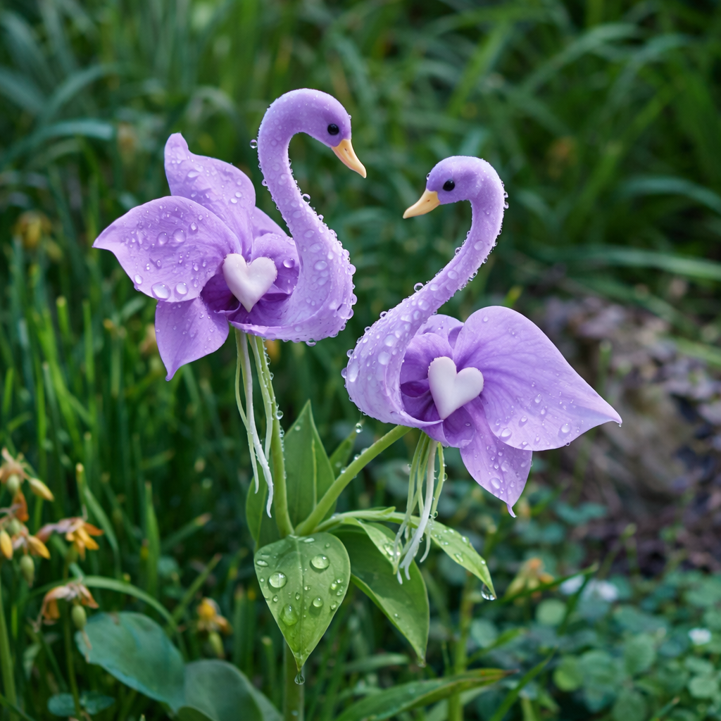🔥 Пролетна разпродажба -50%! ✨ Очарователни цветя "Purple Swan Blossom" – уникална красота за вашата градина