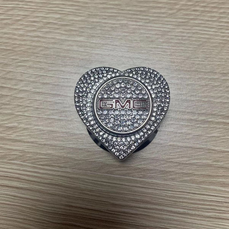 Гореща разпродажба 2025 г.🔥Защитен калъф за стартиране с един бутон във формата на сърце, инкрустиран с диаманти