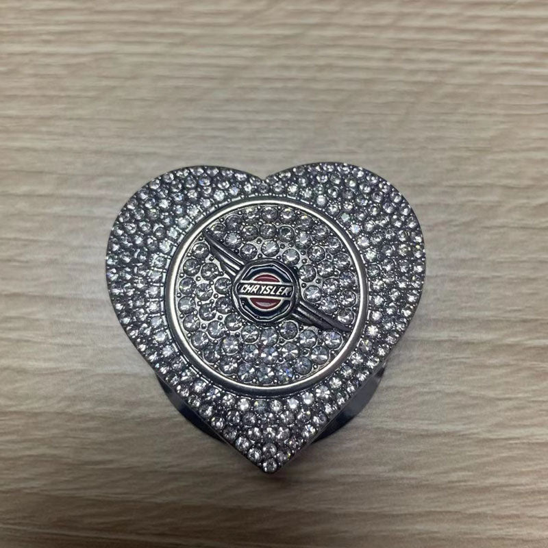 Гореща разпродажба 2025 г.🔥Защитен калъф за стартиране с един бутон във формата на сърце, инкрустиран с диаманти