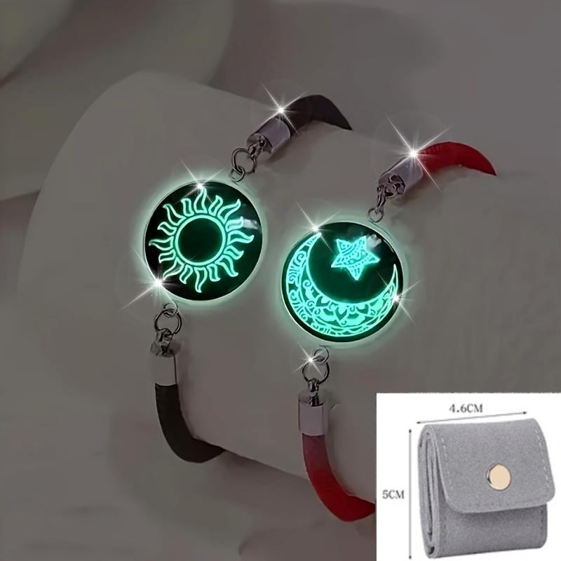 Sonce in Luna - Ena duša. 💞 Zapestnice za pare, ki se povežejo kljub razdalji.