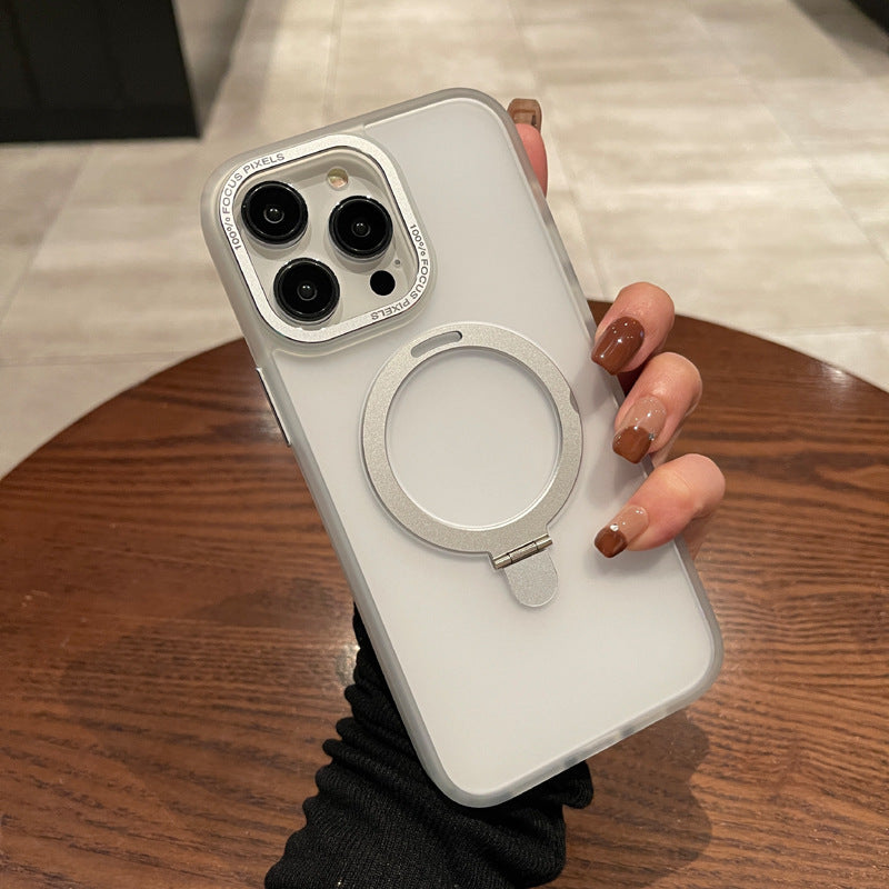 Невидима стойка, матов магнитен калъф за iPhone