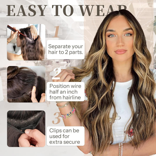 💖 50% ОТСТЪПКА СЕГА! 💁 Дамска дълга вълниста перука с градиент - естествен вид, регулируема шапка, термоустойчиви влакна за ежедневна прическа 🌟📦