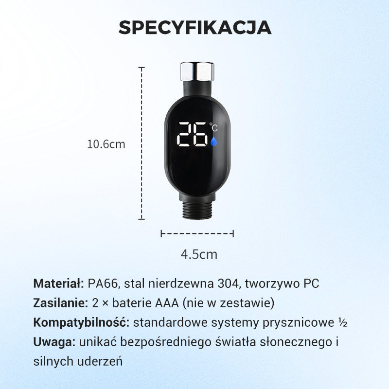💧Termometer za prhanje🌡️ Nič več ugibanja – takojšnja temperatura! 🚿