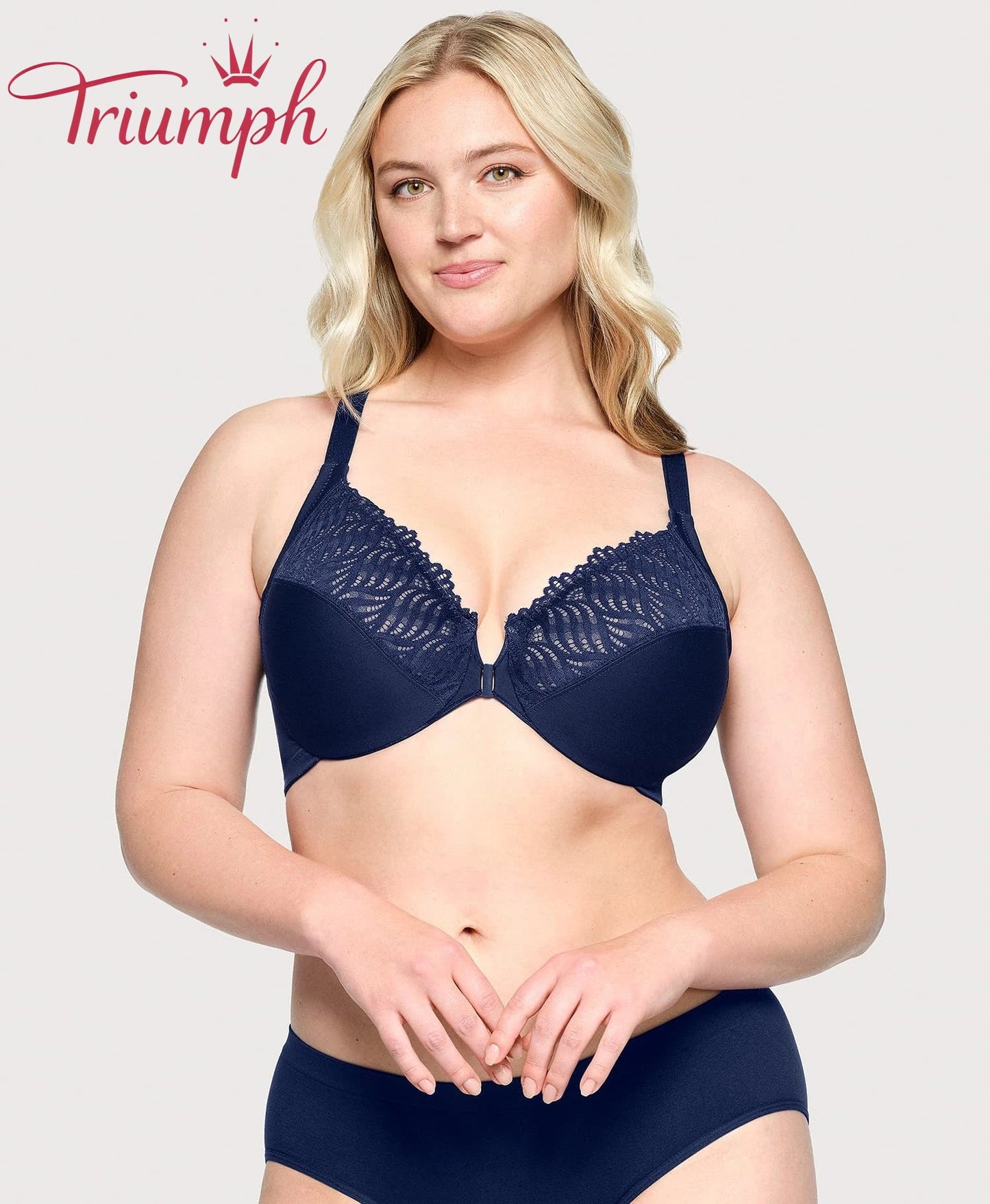 Triumph - (4 szt.) - 💖Biustonosz z zapięciem z przodu i tyłem w kształcie litery T