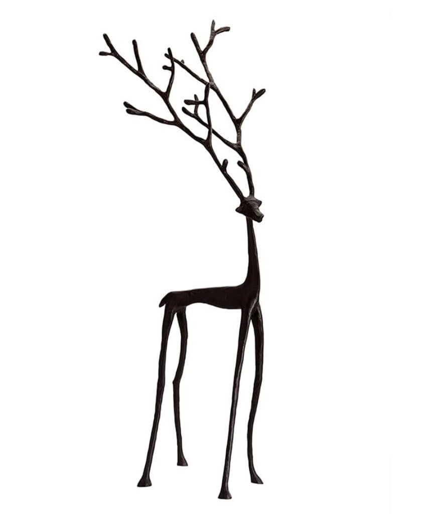 🎅Božični bestseller 🦌 Črna figurica jelena, božični okras