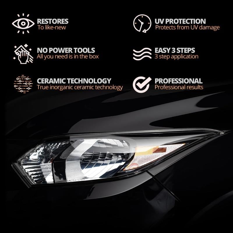🚘 Set za obnovo leč žarometov – obnovite jasnost motnih in porumenelih leč žarometov 💡