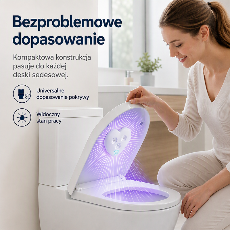 Bakterie na desce sedesowej są niewidoczne, ale niebezpieczne? – inteligentna lampa UVC do sterylizacji toalety – wypróbuj nowoczesną ochronę bez chemii. Na pobranie! 🦠