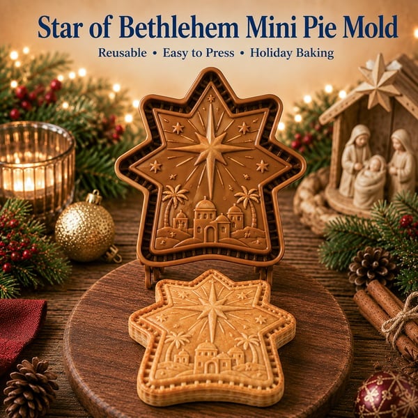 ✝️ Mini zestaw foremek do ciastek świątecznych z motywami wiary i Narodzenia Pańskiego | Wielokrotnego użytku foremki do tradycyjnego pieczenia świątecznego 🥧✨