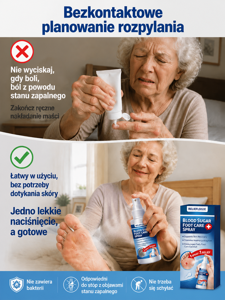 【Pięciokrotne przyspieszenie gojenia】Spray do pielęgnacji stóp dla diabetyków
