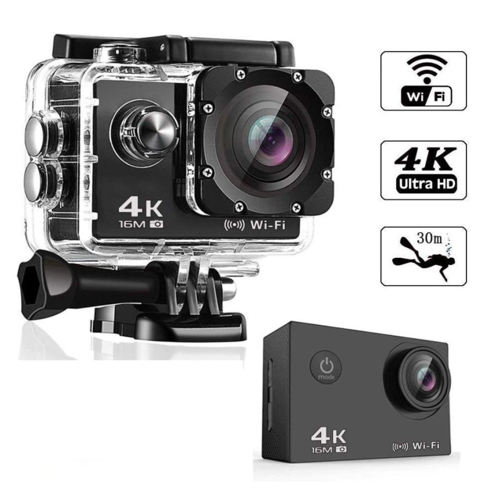 4K Ultra HD Екшън камера, водоустойчива, WiFi