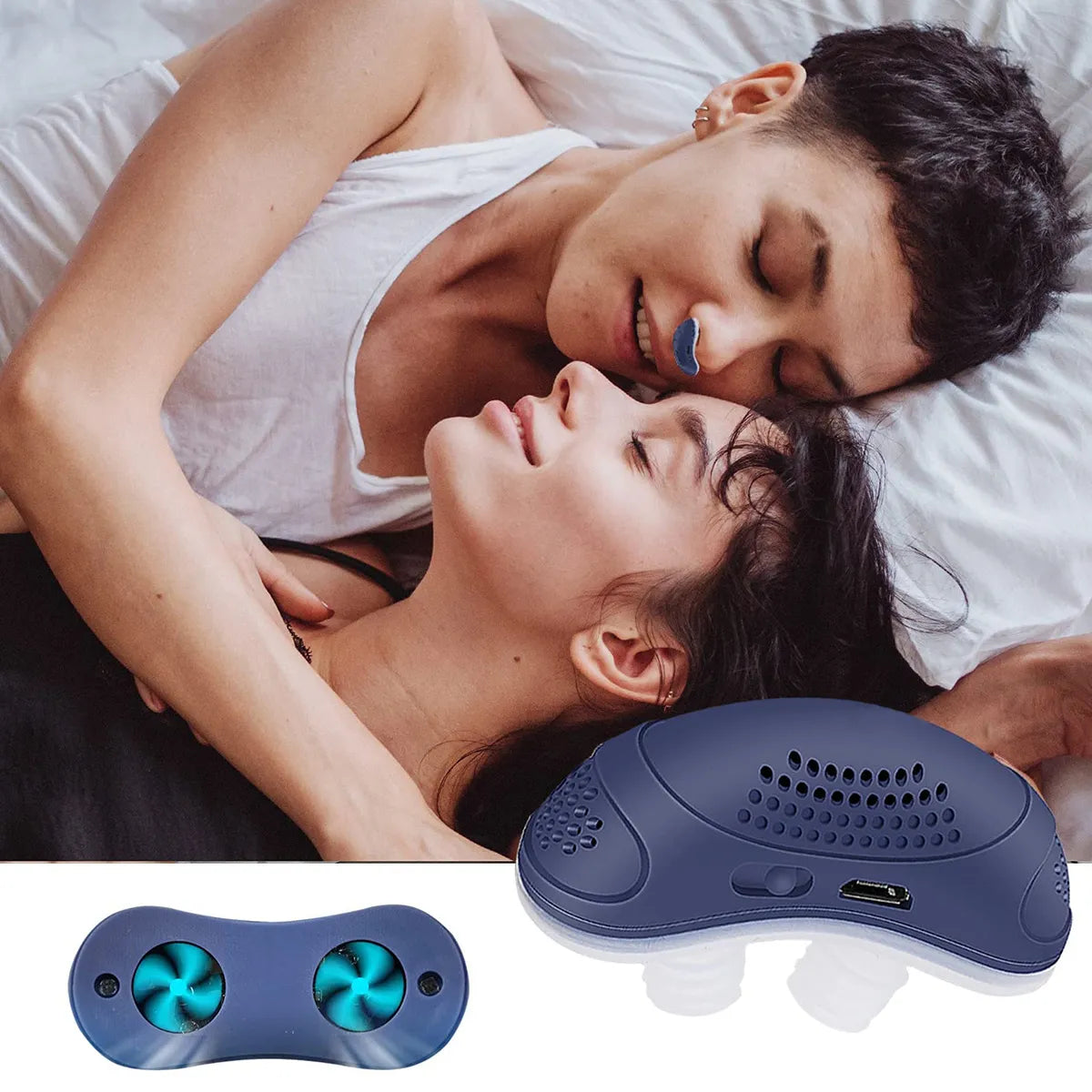 Nov mini CPAP aparat brez cevi, brez maske, ventilator proti smrčanju