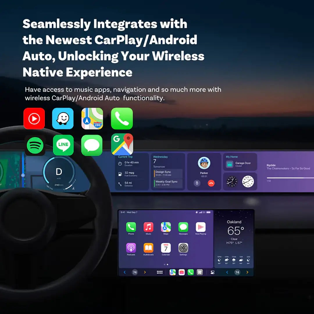Безжичен CarPlay Android Auto адаптер Ottocast Mini 3.0 Ultra Cube