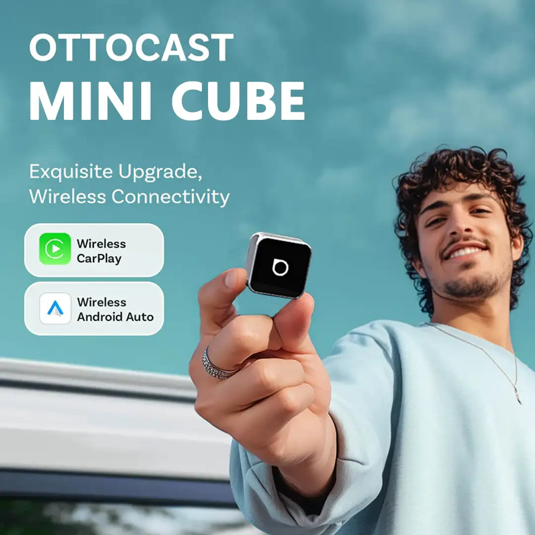 Безжичен CarPlay Android Auto адаптер Ottocast Mini 3.0 Ultra Cube
