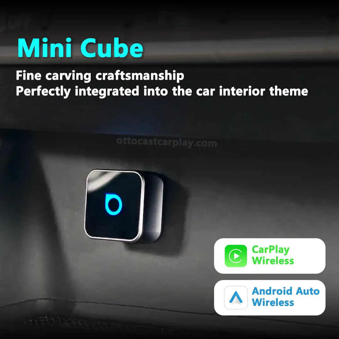Безжичен CarPlay Android Auto адаптер Ottocast Mini 3.0 Ultra Cube