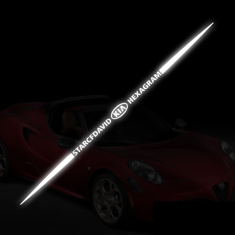 3D цветни лазерно отразяващи стикери за кола 4 бр.