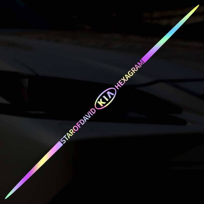 3D цветни лазерно отразяващи стикери за кола 4 бр.