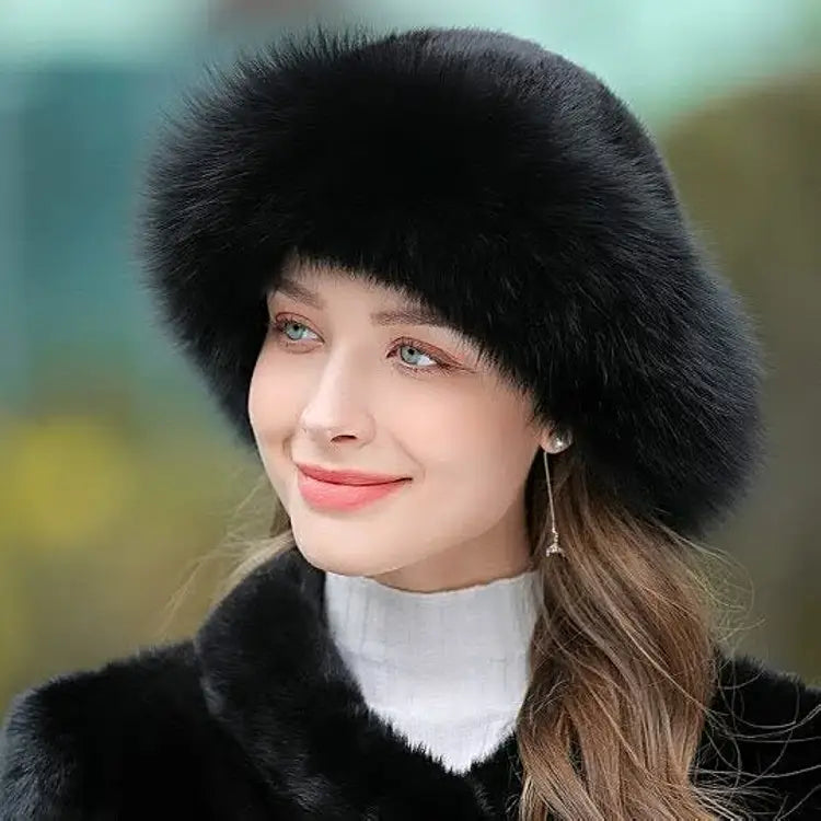 Дамска зимна шапка от дебел косъм