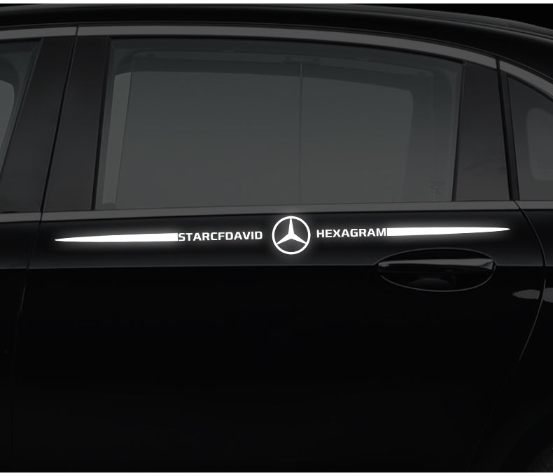 3D цветни лазерно отразяващи стикери за кола 4 бр.