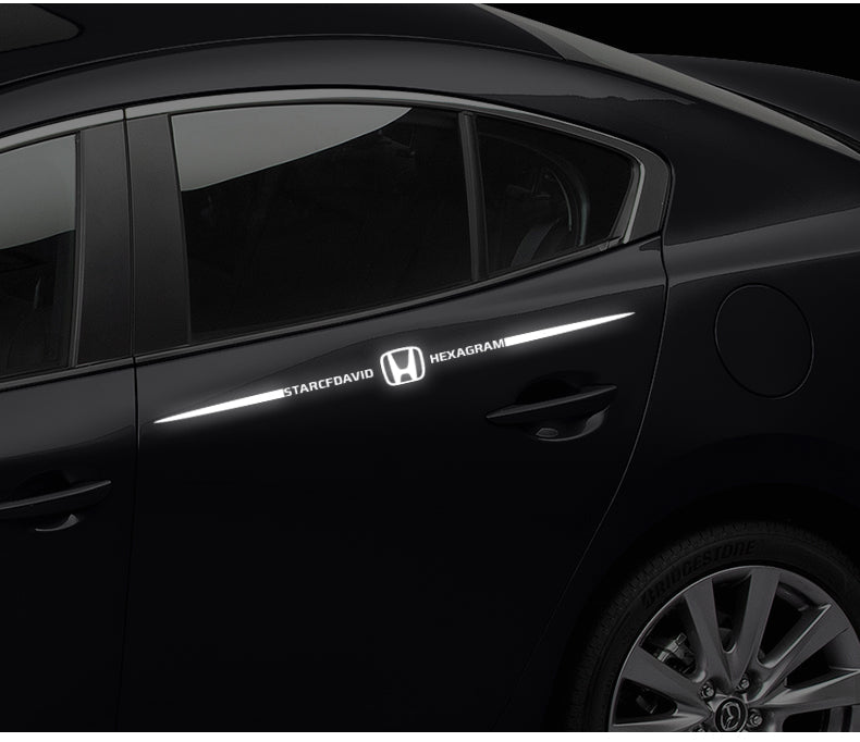 3D цветни лазерно отразяващи стикери за кола 4 бр.