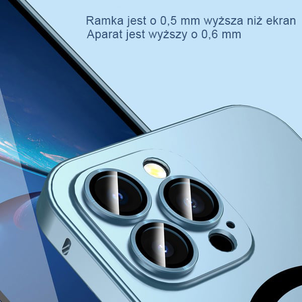Магнитен матов алуминиев калъф за iPhone.