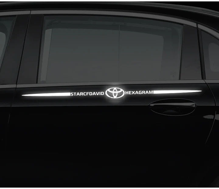 3D цветни лазерно отразяващи стикери за кола 4 бр.