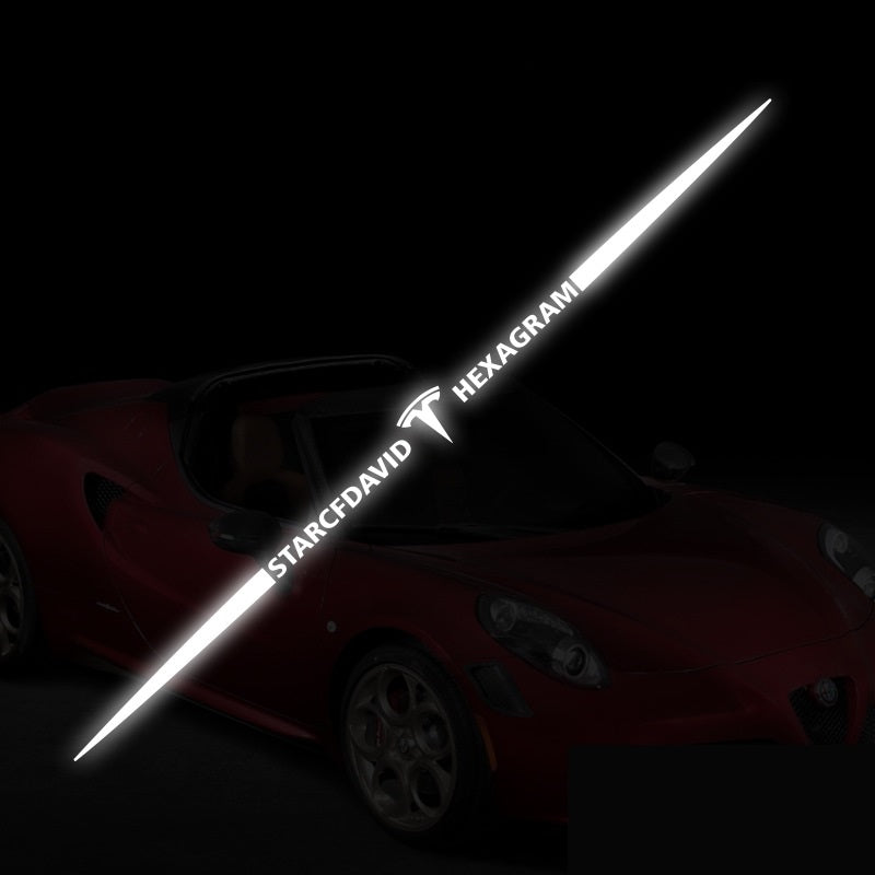 3D цветни лазерно отразяващи стикери за кола 4 бр.