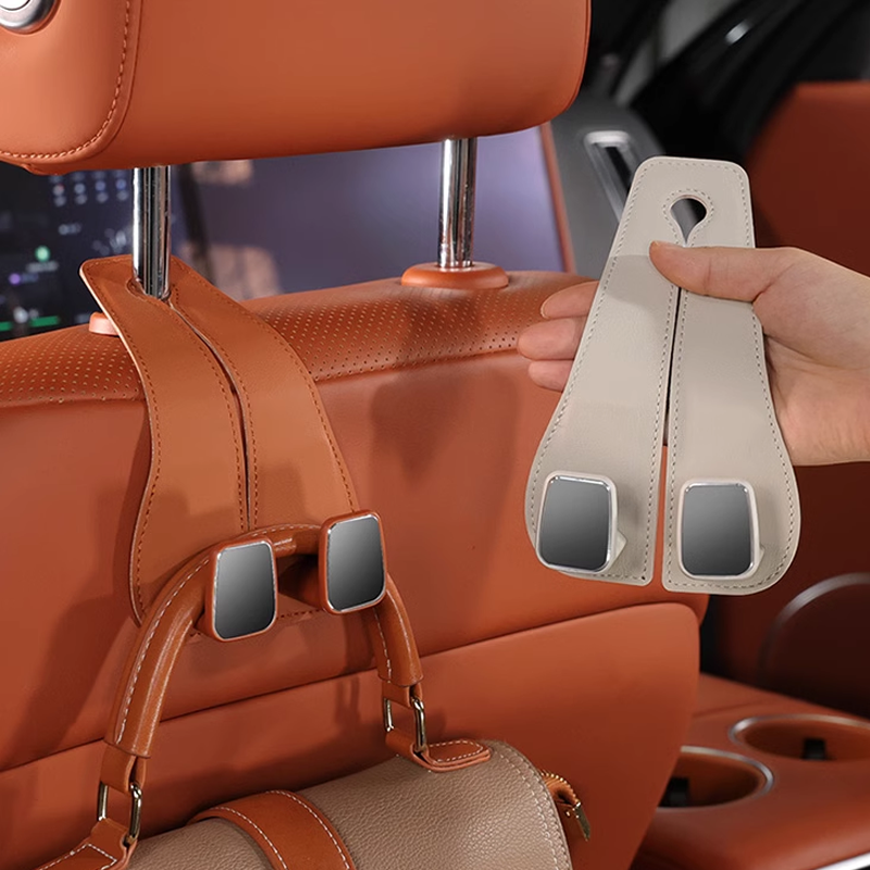 LUXHOOK Премиум кука за автомобилна седалка – Персонализиране на лого и пестене на място