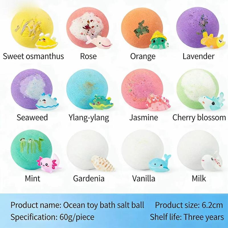 🔥🛁 Naturalne kule do kąpieli dla dzieci z mega bąbelkami i niespodzianką w środku 🥚✨12 szt. [1 opakowanie]