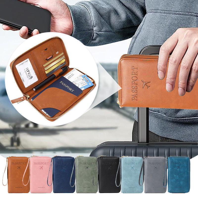 🧳2025 Пътуване✈️Многофункционален RFID портфейл за паспорт