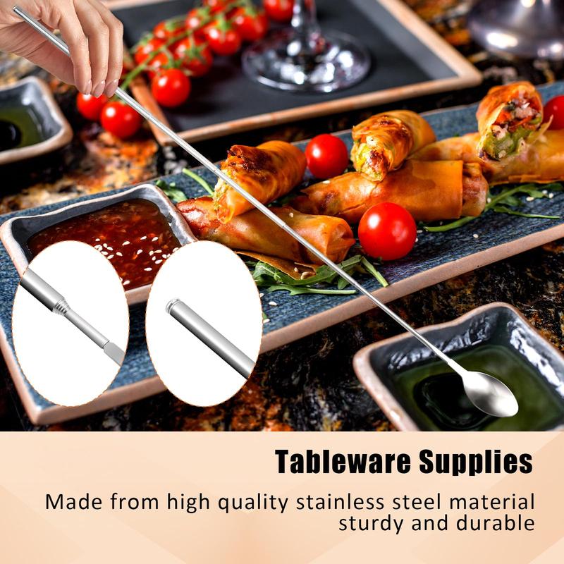 💥🔥 Телескопична вилица и лъжица от неръждаема стомана