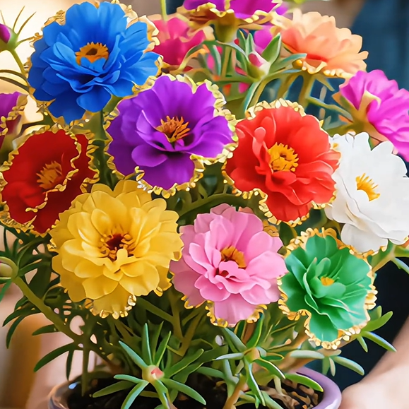 Golden Lace Portulaca🌸✨ Разкошни двойни цветове за безпроблемно лято