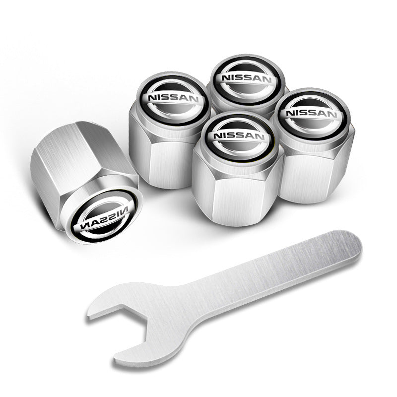 🔥Капачки за вентили за автомобилни гуми (5 бр. + 1 гаечен ключ)