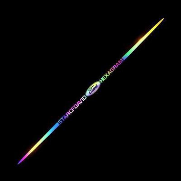 3D цветни лазерно отразяващи стикери за кола 4 бр.